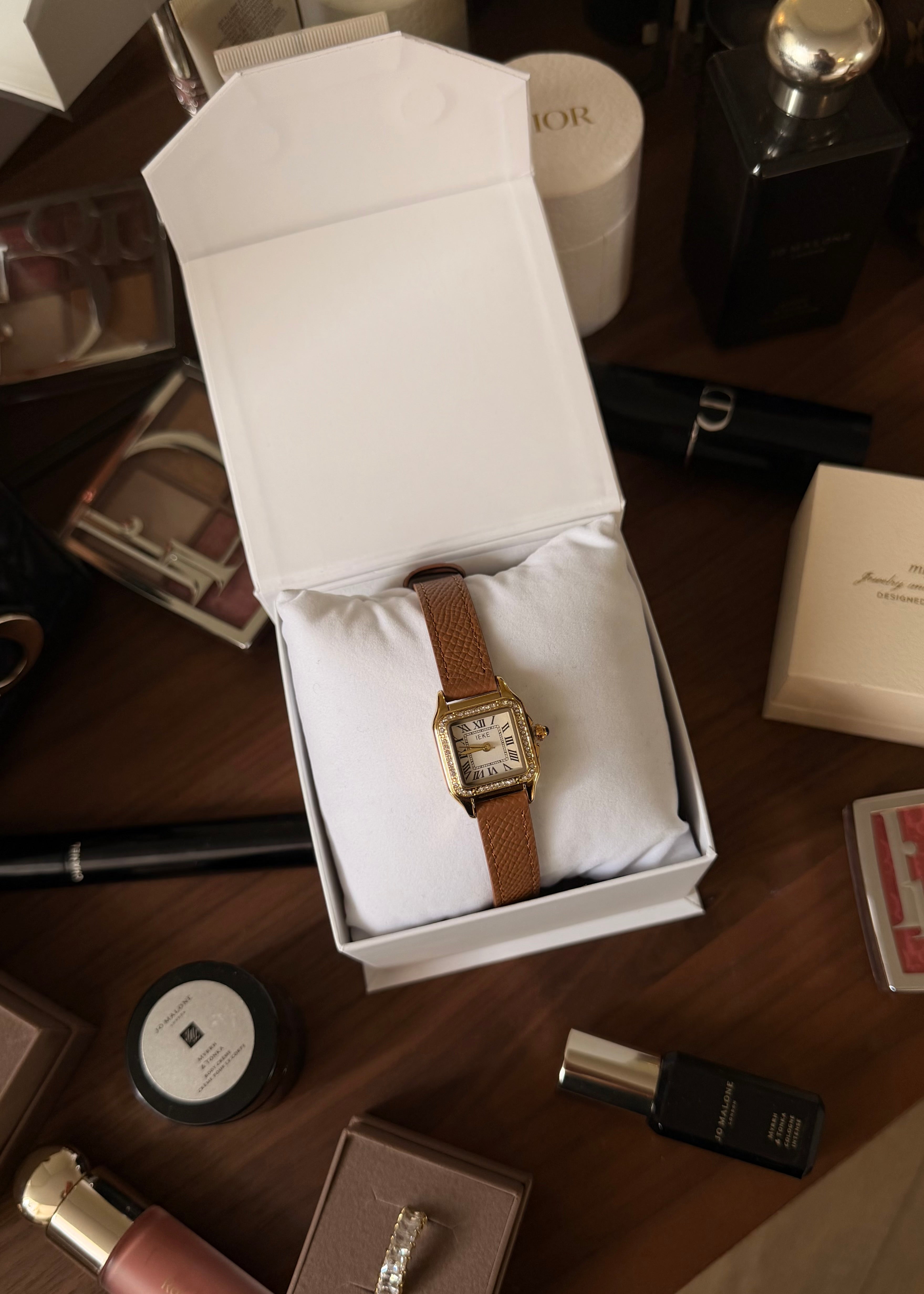 MONTRE ALEYNA CUIR CAMEL
