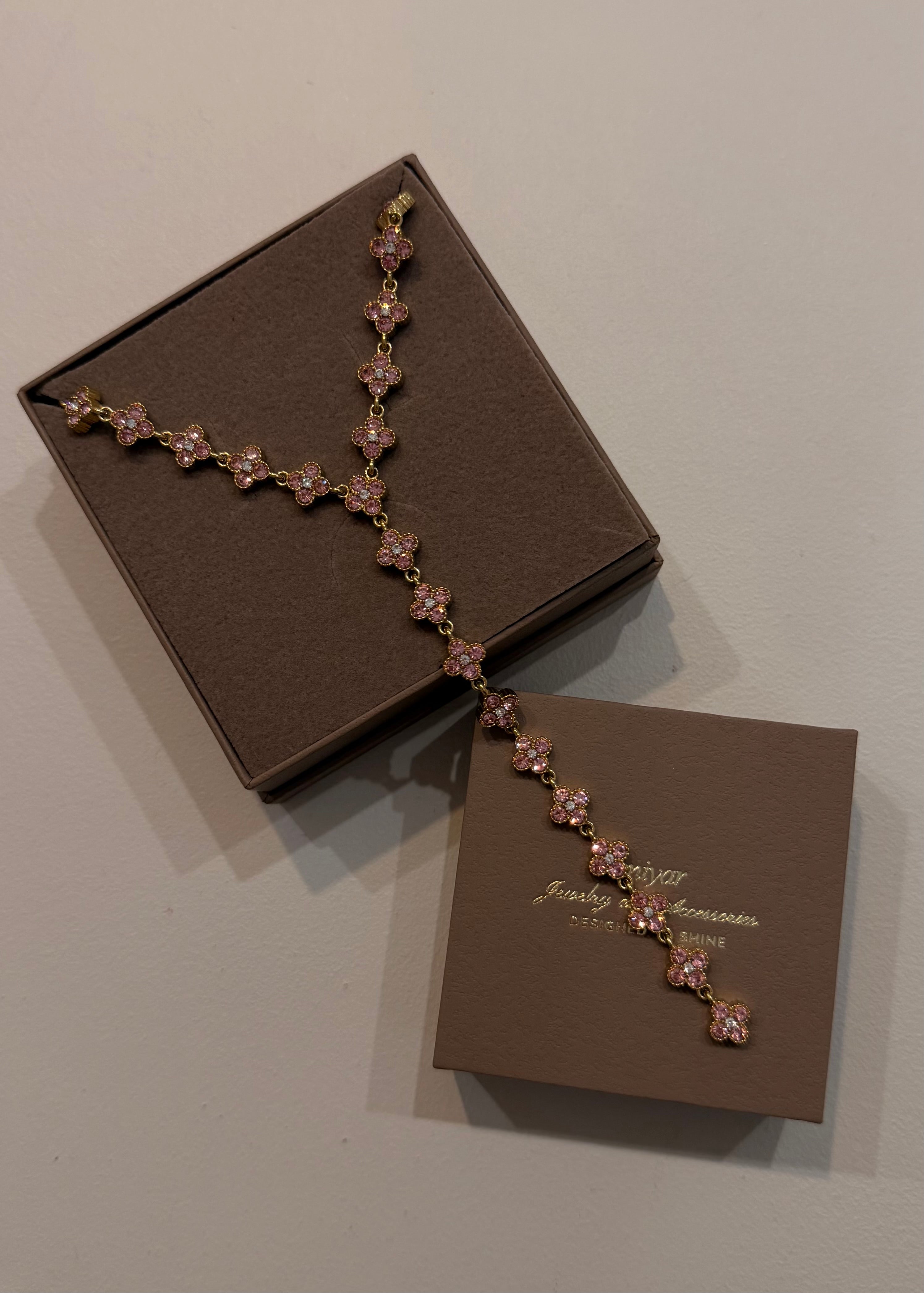 COLLIER JASMINE ROSE POUDRÉ