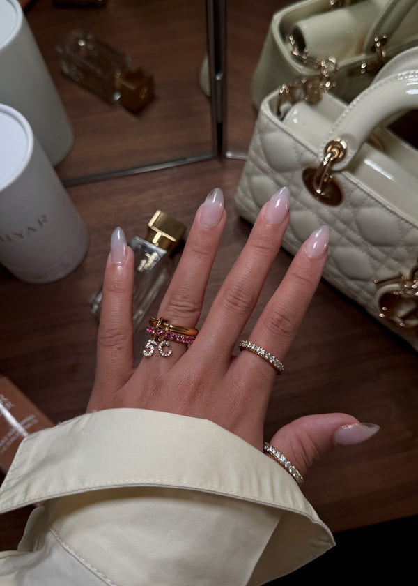 BAGUE SWANINE ROSE PERSONNALISÉE