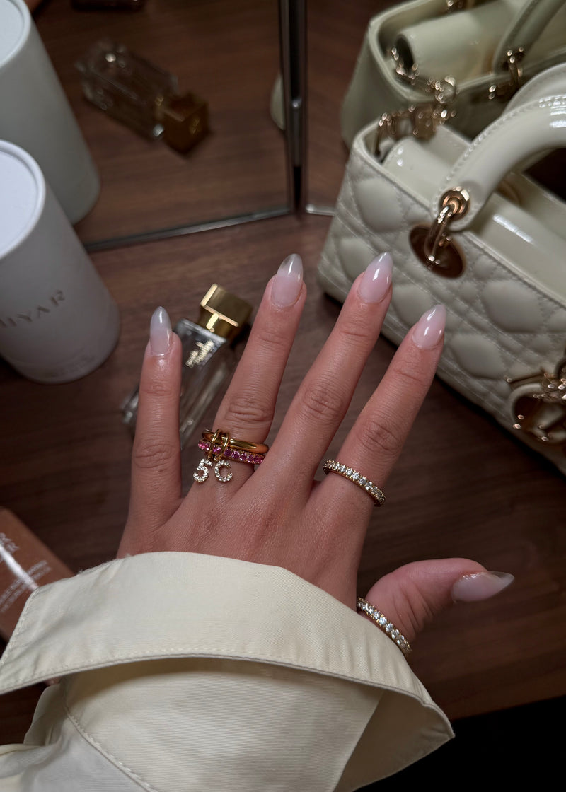 BAGUE SWANINE ROSE PERSONNALISÉE