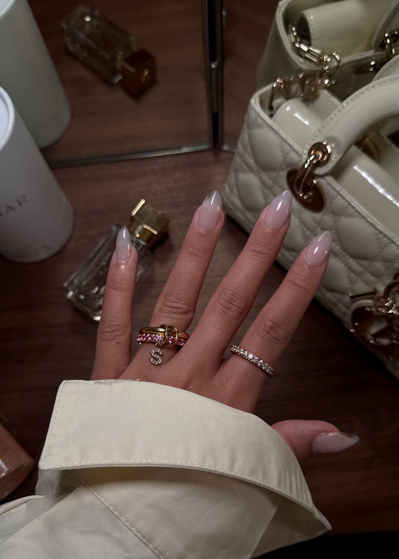 BAGUE SWANINE ROSE PERSONNALISÉE