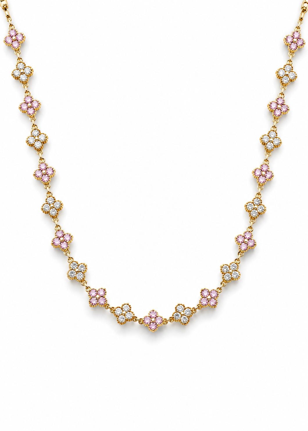 COLLIER DIANA PINK&WHITE